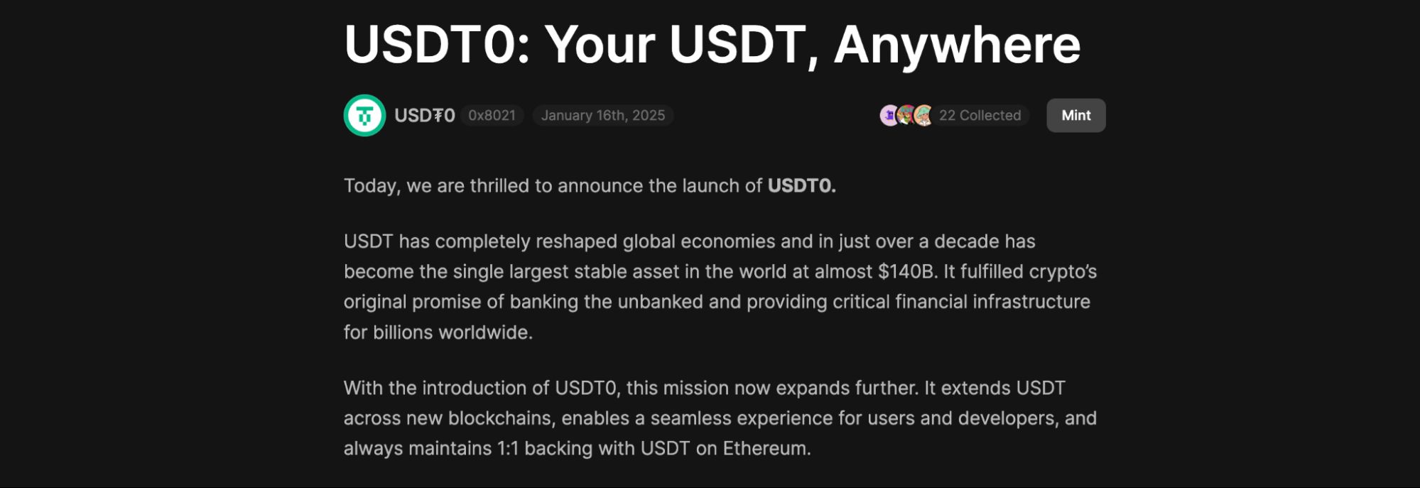 USDT0是什么？有什么优势？如何获取USDT0？